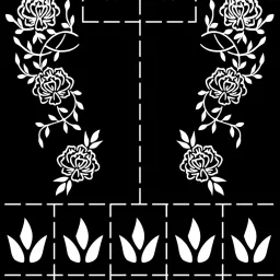 Easy Peel Mehndi Stencil Sticker With Coordinated Finger Design Elements-image-84