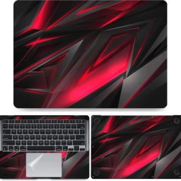 dzazner Fullbody 4 in 1 Precision Cut Laptop Skin Wrap (Top, Bottom, Around Keyboard, Trackpad Protector) Decal Vinyl Sticker Compatible for MacBook Air 13 Inch Retina Display, Model A2179 - Megenta Black 3D Abstract Self Adhesive Vinyl Laptop Skin Compatible for 13 inch-image-50