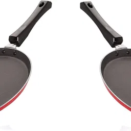 Crispy Dosa Flat Tawa 27.5 cm (Aluminium,Red & Black) Tawa 28 cm diameter-9