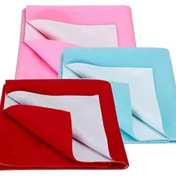 New Born Combo Waterproof Bed Sheet Coral (3Pc, Model, 32)-picture-4
