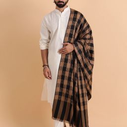 Tweedle Acrylic Checkered Men Shawl-image-50