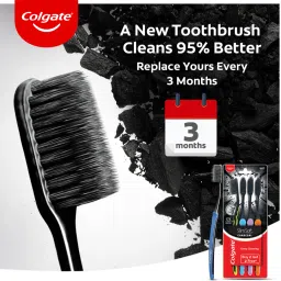 colgate Slim Soft Charcoal Extra Soft Toothbrush image 5