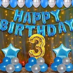 3rd Birthday Decoration Items For Boys With Fairy Lights - 55Pcs-image-21