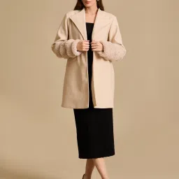 Polyester Solid Coat For Women-image-47