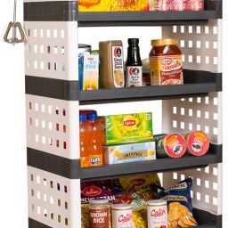 Lexi 6 Tier (Grey) Multi-Purpose Storage Organizer Rack for Home, Bathroom, Living Room, Office, Bedroom with Wheels Plastic Kitchen Trolley-7