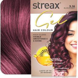 Gel Hair Colour for women, 150 ml |No ammonia |100% grey coverage ,Burgundy-25