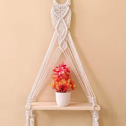fashionhub Macrame Gullak Combo Wall Hanging Shelf Floating Handicraf image 4