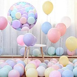 Solid Pastel Balloon Pack-51 Pieces Birthday For Baby Girls, Baby Shower, Princess Balloon-14