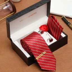 MUTAQINOTI Silk Cufflink & Tie Pin Set-image-86