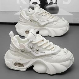 White Sport Running Walking Casual Sneakers For Men-image-55