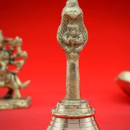 PujaNPujari Gold-Tone & Yellow Garuda Ghanti For Mandir Home Temple-image-68