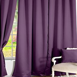 RIDHAAN Purple 2 Pcs Room Darkening Long Door Curtain-image-8