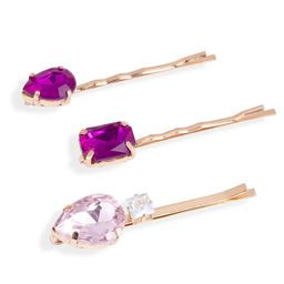 HAIR DRAMA CO. Women Set Of 3 Embellished Tic Tac Hair Clip-image-25
