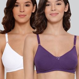 LYRA Pack Of 2 Combed Cotton Seamless Moulded Encircled Bra-image-29