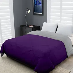 RF RELAXFEEL Purple & Grey Heavy Winter 150 GSM Single Bed Quilt-image-24
