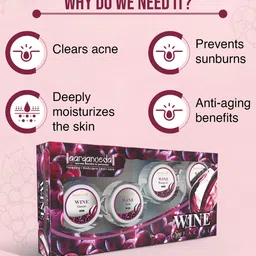 Aryanveda Wine Facial Kit With Chamomile Extracts For Soft & Supple Skin - 210g image 5