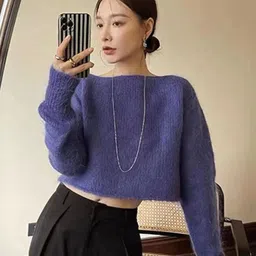 StyleCast Girls Purple Round Neck Regular Crop Top-image-43
