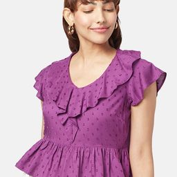 Honey by Pantaloons Flutter Sleeves Peplum Top-picture-12