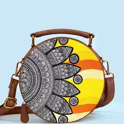 Kalankit Printed Oversized Shopper Sling Bag with Applique-50