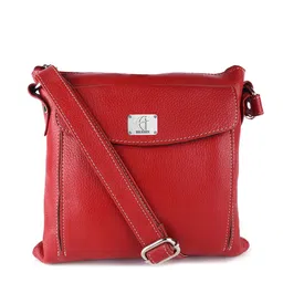 HiLEDER Red Leather Bucket Sling Bag-picture-17