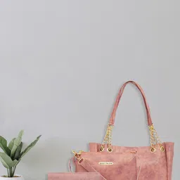 Bagsy Malone Set Of 3 Textured Vegan Leather Handbags-61