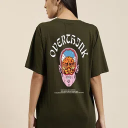 MISCHIEF MONKEY Women Typography Printed Extended Sleeves Applique T-shirt-image-57