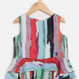 One Friday Girls Multicoloured Print Peplum Top-picture-15