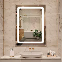 18x24 Inch LED Wall Mirror Glass with Touch Sensor Lights for Home Decor HA10 Bathroom Mirror-image-75