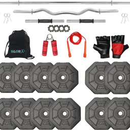 40 kg Hexa PVC Home Gym Combo with 3Ft, 5Ft Rods and Gym Accessories Home Gym Combo-image-8