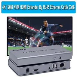 VOOCME 4K 120M HDMI KVM Extender Transmitter Receiver 42 cm KVM Console image 4