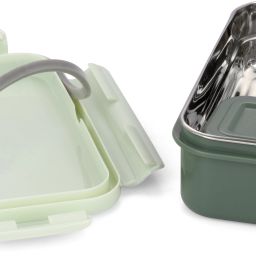 Kippo Stainless Steel Tiffin Box with Steel Sabji Katori Leak Proof & Air Tight 2 Containers Lunch Box-image-76
