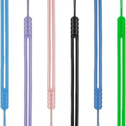 Finzatik 6pcs Silicone Hand Lanyard Wrist Strap for Mobile, Silicone Phone Straps Lanyard Phone Charm-image-40