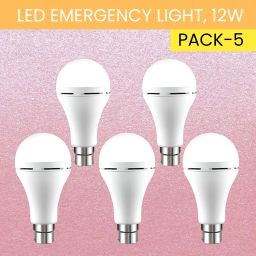 12W Rechargeable Inverter LED Bulb with Upto 4H.Power Cut Lighting Pack of_5B266 4 hrs Bulb Emergency Light-image-83