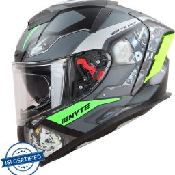 IGN-4 Machine ISI/DOT Certified Double Visor Full Face Graphic Helmet Motorbike Helmet-image-13