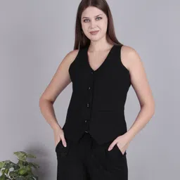 rocksy Solid Women Waistcoat-picture-24