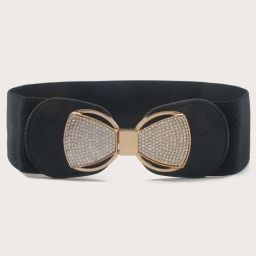 Women Casual Black Fabric Belt-image-93