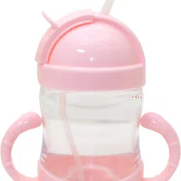 Baby Sippy Bottle/Cup/ Water Juice Unbreakable Sipper Straw & Twin Base Handles-10