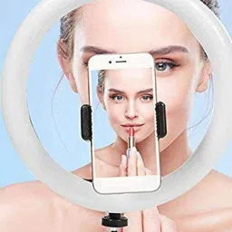 BNK 10" Portable LED Ring Light with 3 Color Modes Dimmable Lighting Ring Flash image 3