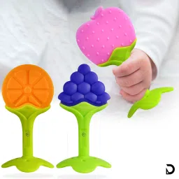 drisona' Fruits Shape Teethers for Baby, Baby Chew Toys & Mittens Teether image 5