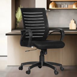 Boom 06 Nylon Base Mesh Mid Back Revolving | Ergonomic | Home & Office| Mesh Office Executive Chair-image-60