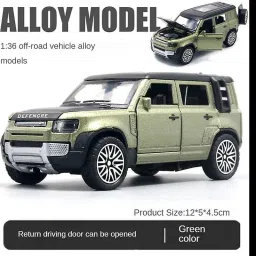 Land Rover Defender Alloy Diecast Car - Premium Metal Build with Pull Back-17