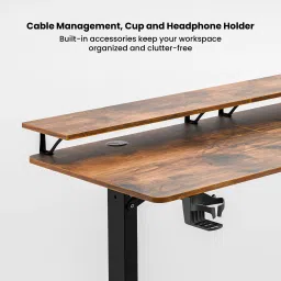 green soul Elevate Multi-Purpose Electric Height Adjustable Study Table | Engineered Wood Office Table image 4