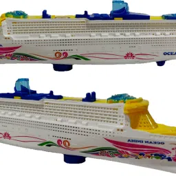 Bump and Go High Speed Cruise Ship Model Toy With 3D Lights & Musical Fun Sounds-8