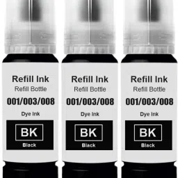 verena 003 High Quality Ink for L3110,L3150,L3152, L5190,L4150,L4160 Printers (3Pcs) Black Ink Bottle-21