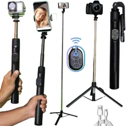 EL SMO Selfie Stick Tripod Detachable Mobile Holder and Stand 164cm Long Selfie Stick Monopod Kit-20