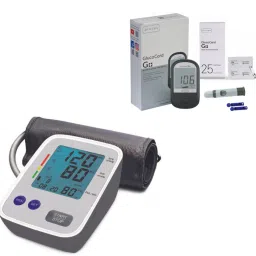 +Blood Glucose Monitor G+ & 25 Strips + Blood Pressure Monitor+ Glucometer-11