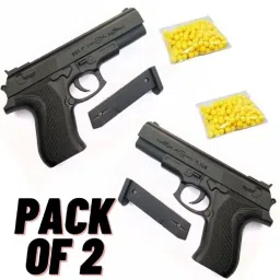 P729 Toy Gun 2-Pack – Realistic Plastic Guns with 200 BB Bullets Guns & Darts-image-77