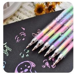 Rainbow Color Gel Pen Smooth Writing 0.8mm Nib Gel Pen-image-43