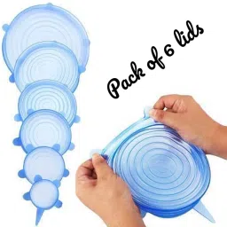 Blue Silicone Lid pack of 6 pieces 7.87 inch, 7.08 inch, 6.29 inch, 4.72 inch, 3.93 inch, 2.55 inch Lid Set-picture-23