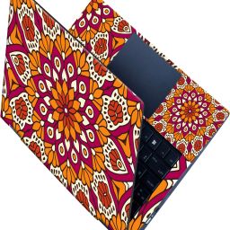 SCOTLON _All Panel_Pink orange yellow rangoli_ Vinyl Laptop Decal 15.5-image-1